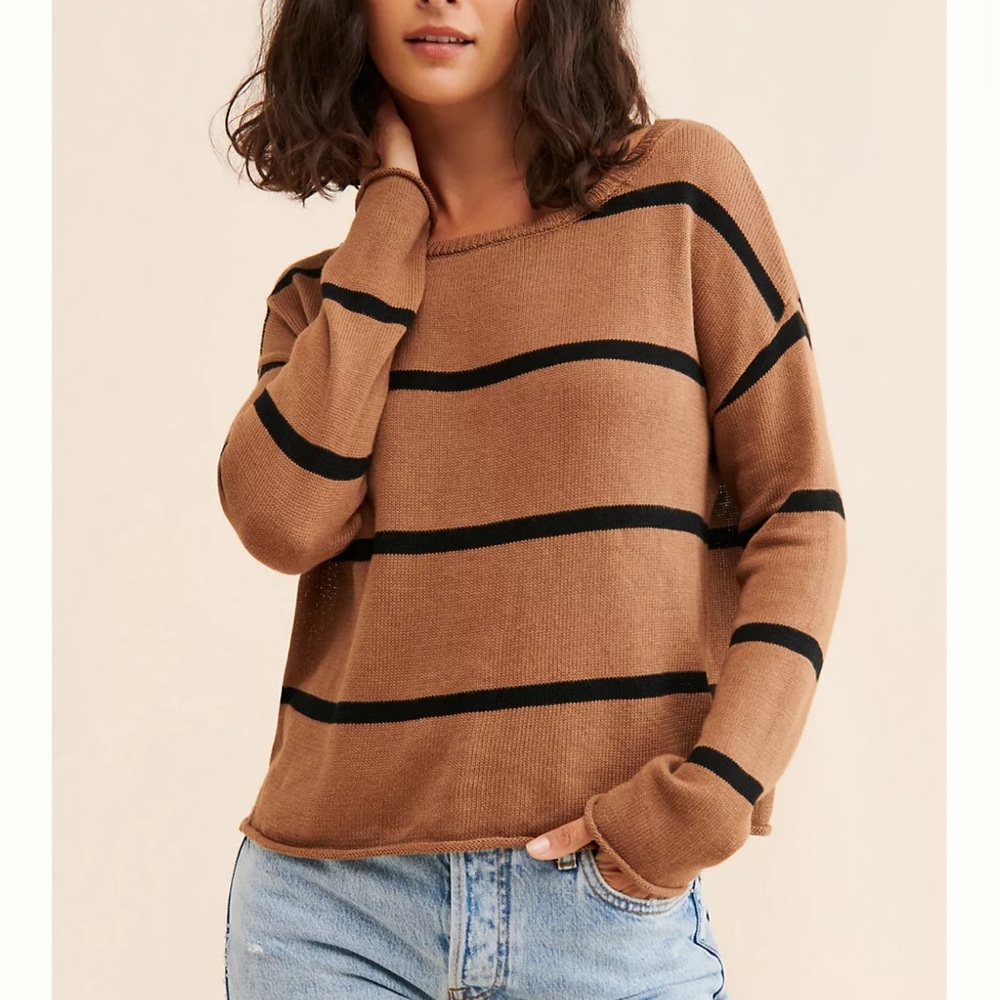 Little Lies by Anthropologie Toni Stripe Sweater Size Small